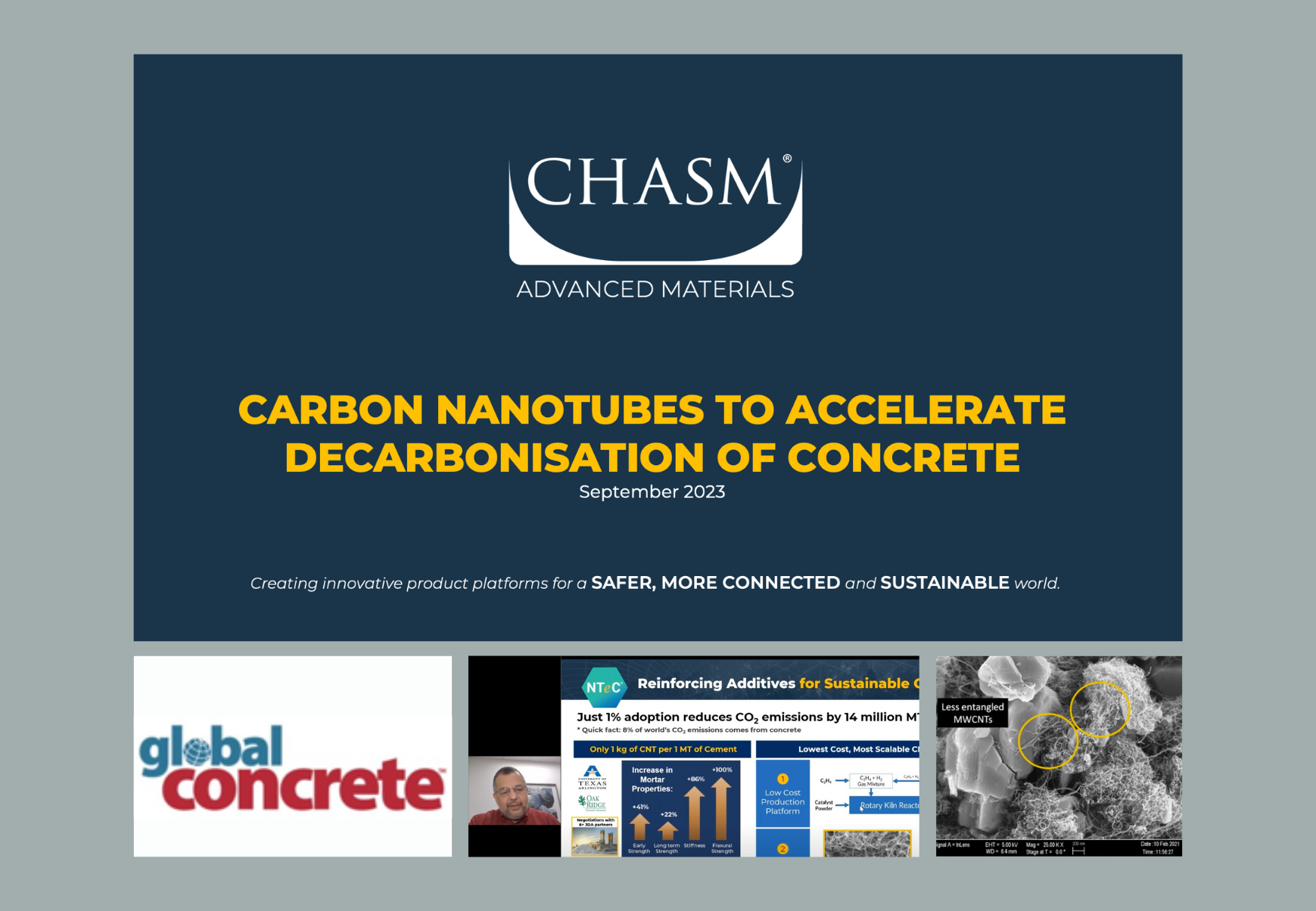 Carbon Nanotubes to Accelerate Decarbonization of Concrete